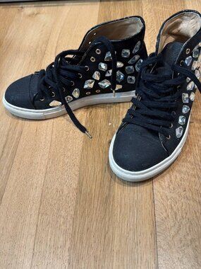 Charlotte Olympia Jeweled High Top Sneakers 36
